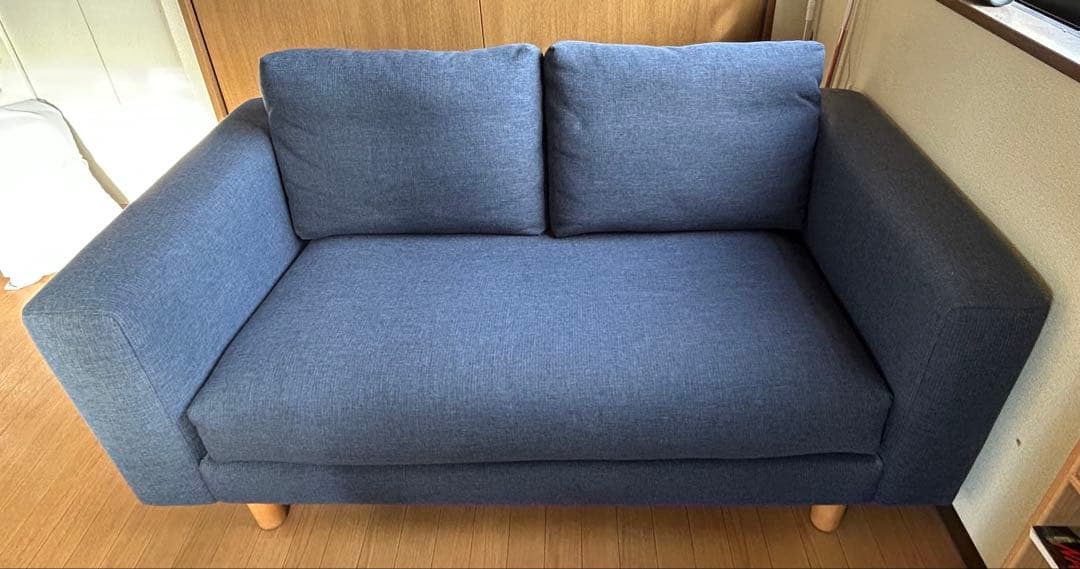 コアラマットレス　ソファ　ネイビー　2人掛け