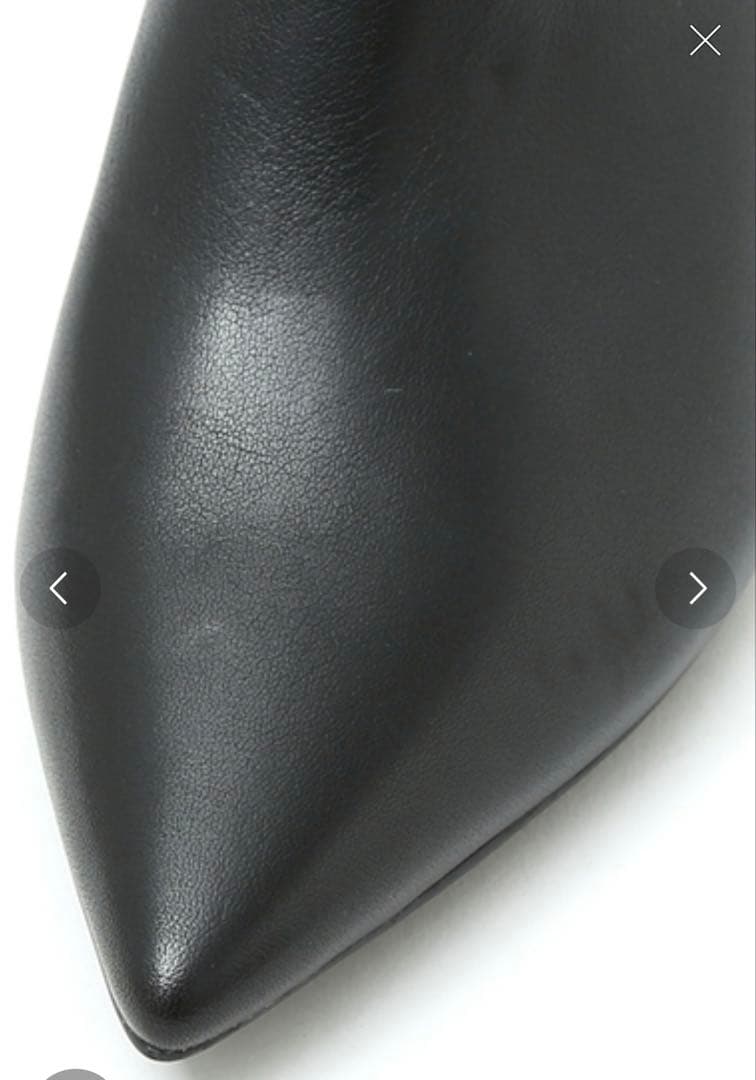 新品未使用本革レザー ショートブーツ 黒　23cm 定価¥28600