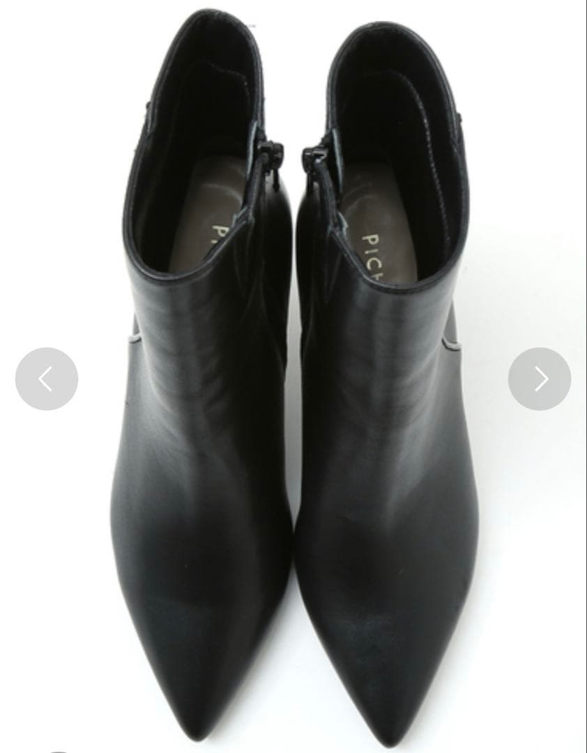 新品未使用本革レザー ショートブーツ 黒　23cm 定価¥28600