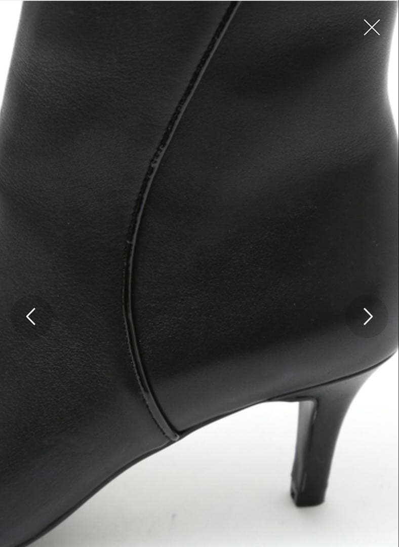 新品未使用本革レザー ショートブーツ 黒　23cm 定価¥28600