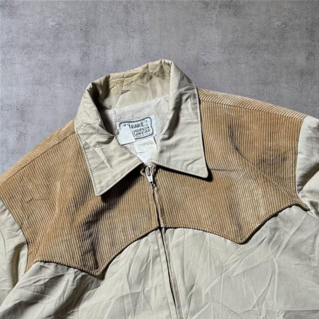 こま2133 希少古着50年代USA製H BAR C ウエスタンジャケット