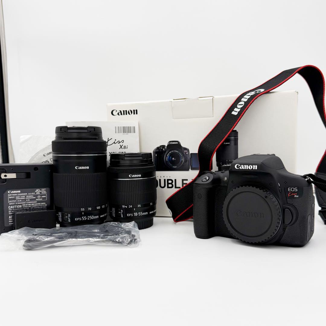 Canon EOS kiss X8i ダブルズームキット 付属品完備