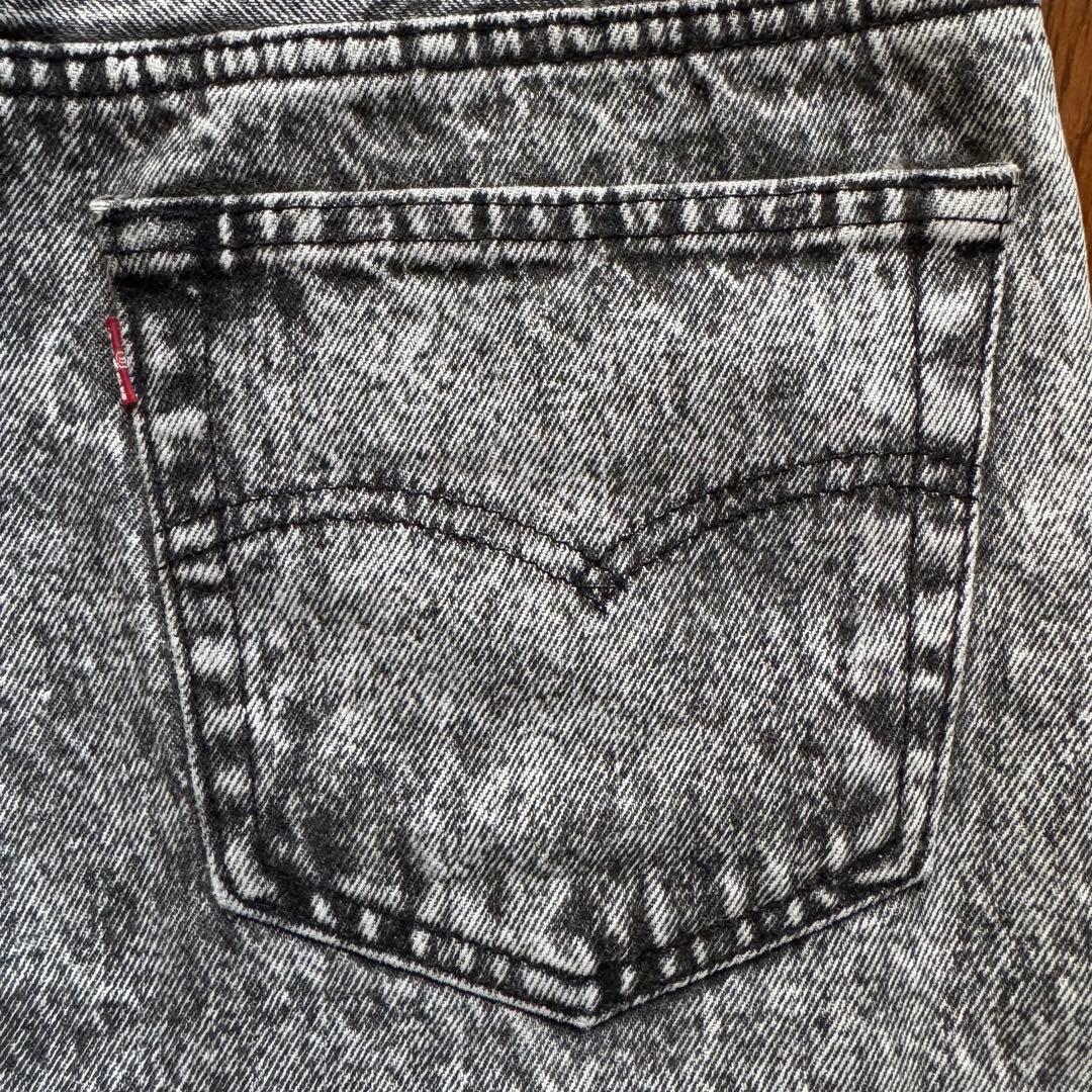 希少【80s】Levi's 501 USA製 ブラックケミカルウォッシュ W32