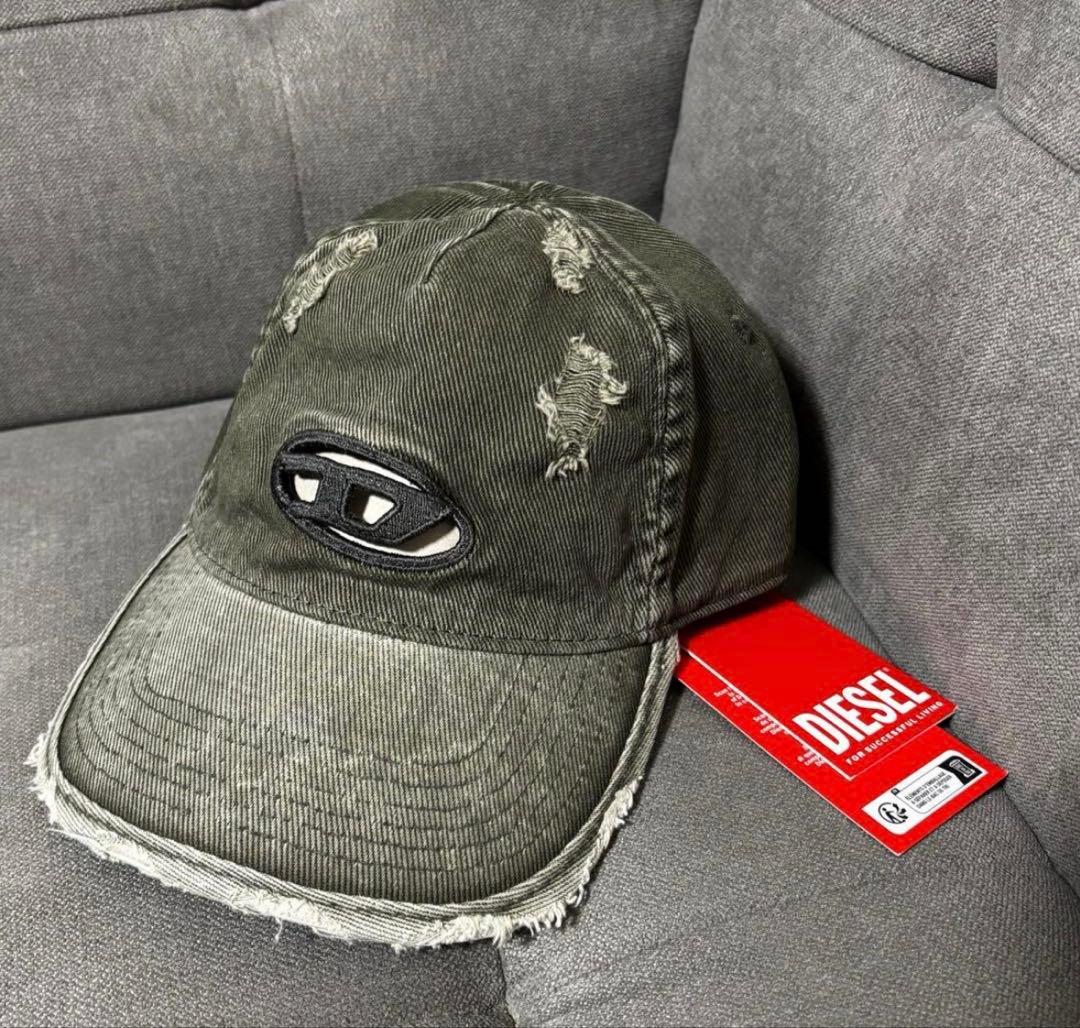 ディーゼル　DIESEL キャップ 帽子 カーキ