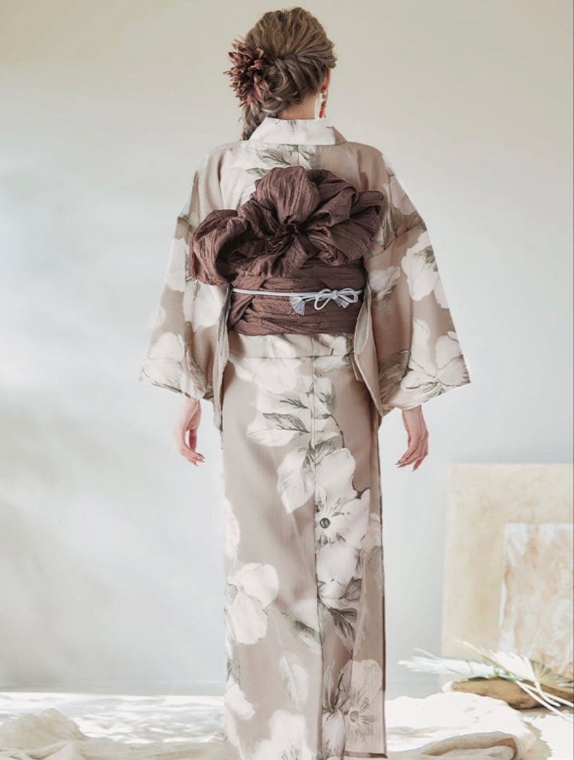 Sugar 浴衣＋帯 2点セット ベージュ地