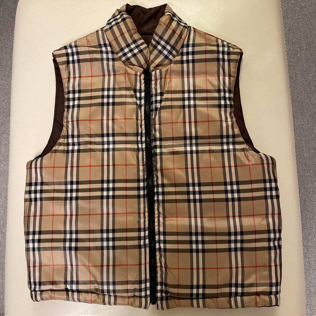 Burberry チェック柄リバーシブルダウンベスト