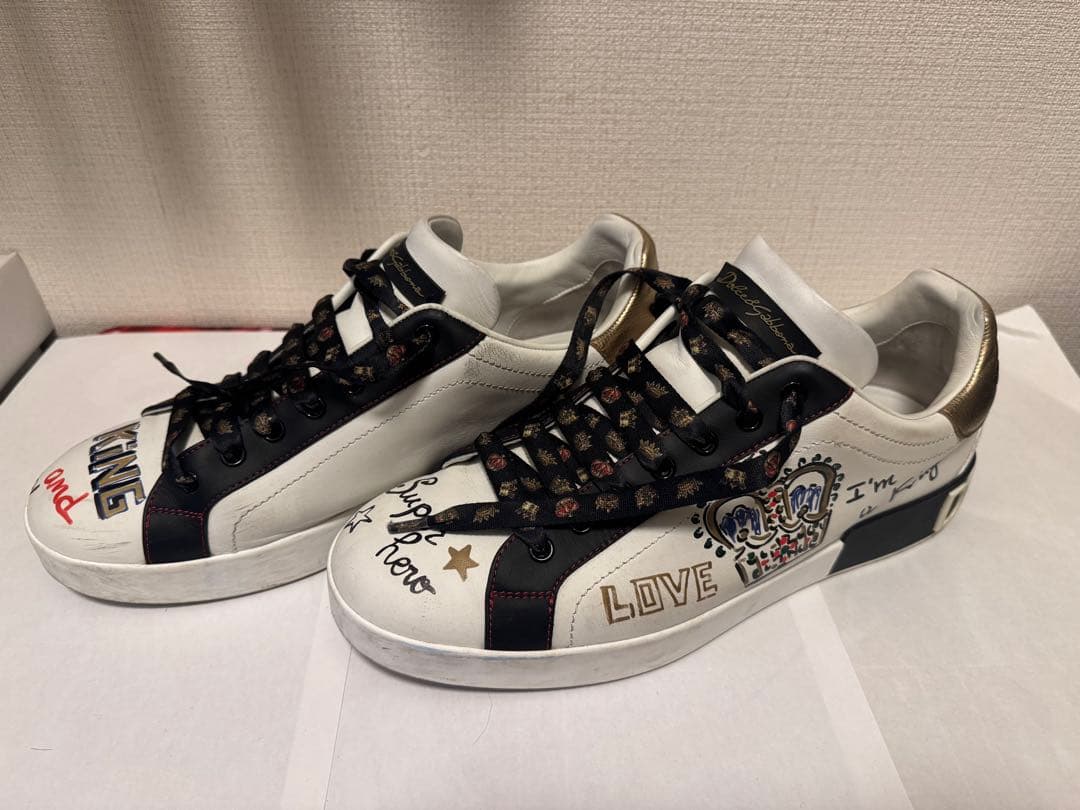 ドルチェアンドガッバーナ ポルトフィーノ 落書き メンズ スニーカー