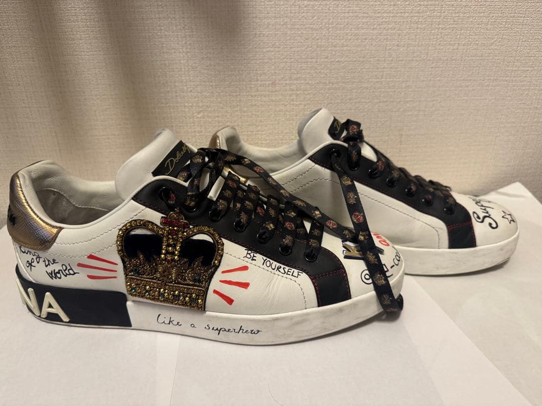 ドルチェアンドガッバーナ ポルトフィーノ 落書き メンズ スニーカー