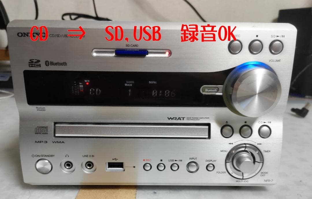 ONKYO オンキョー NFR-7 CD/SD/USB コンポ 動作良好・美品