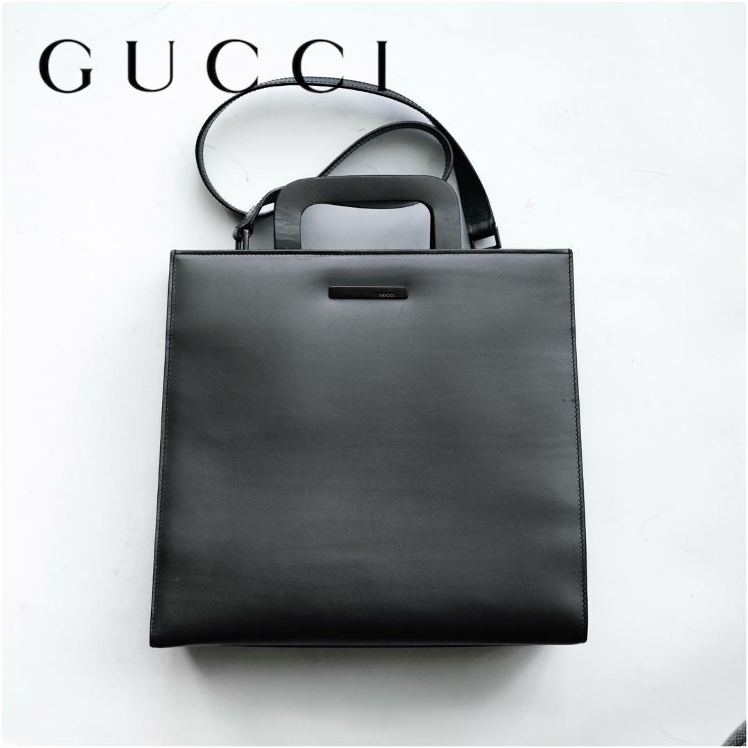 バッグ GUCCI GRAY Leather Square BAG TOMFORD