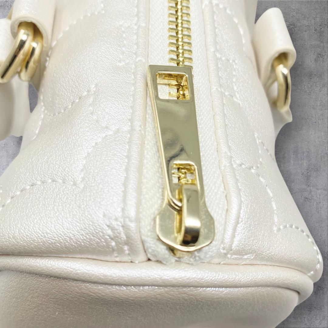 Areeam キルティングミニボストンバッグ ディズニー アリーム ホワイト