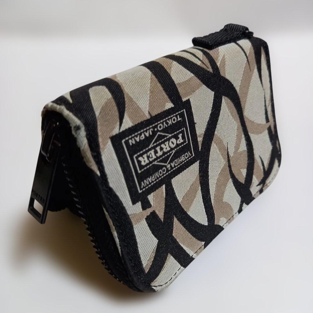 (美品) PORTERギリー マルチケース トライバルカモ &カードケース