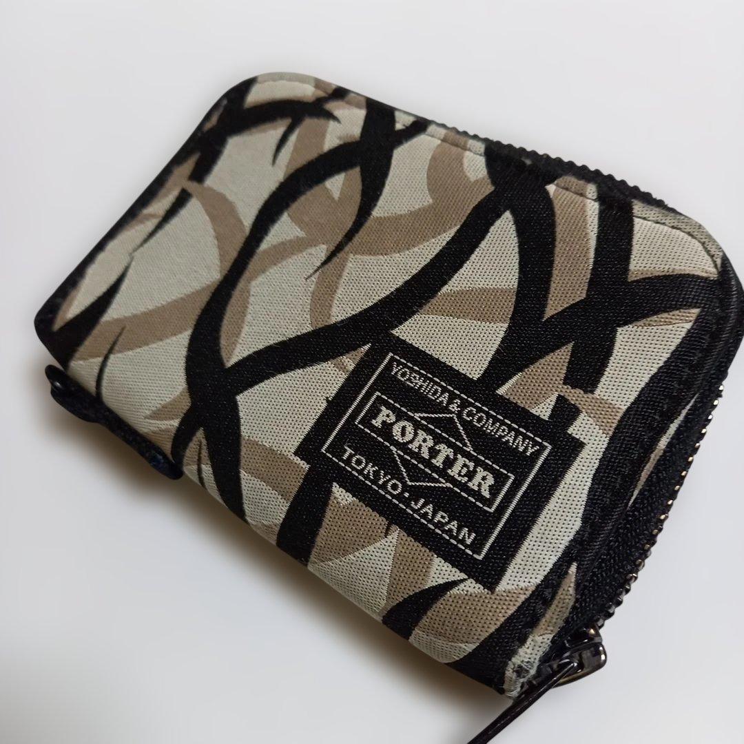 (美品) PORTERギリー マルチケース トライバルカモ &カードケース