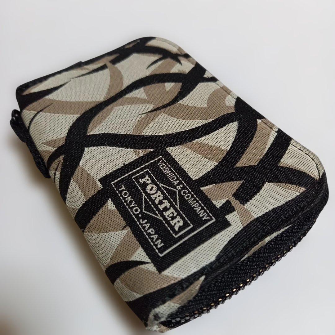 (美品) PORTERギリー マルチケース トライバルカモ &カードケース