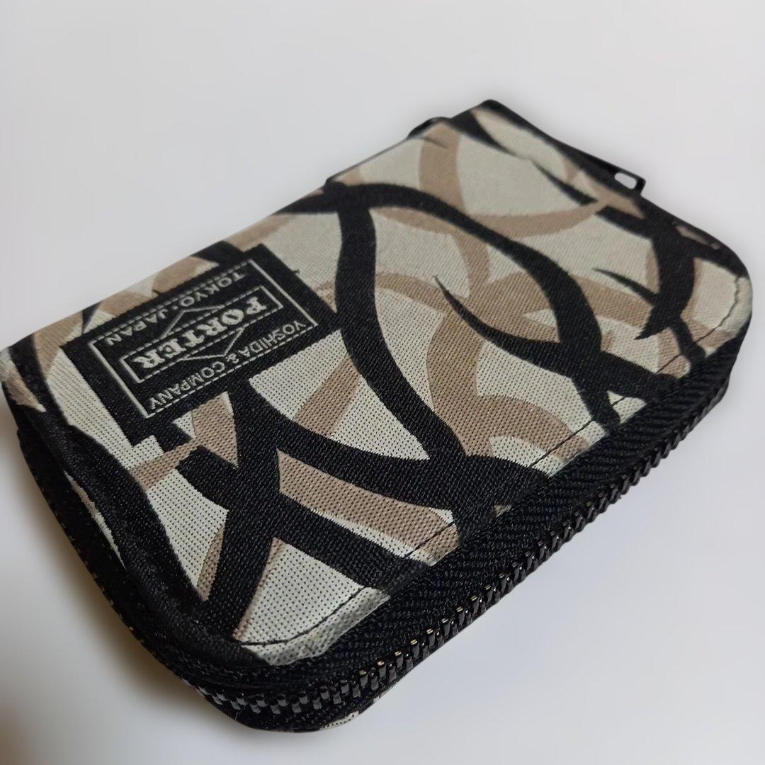 (美品) PORTERギリー マルチケース トライバルカモ &カードケース