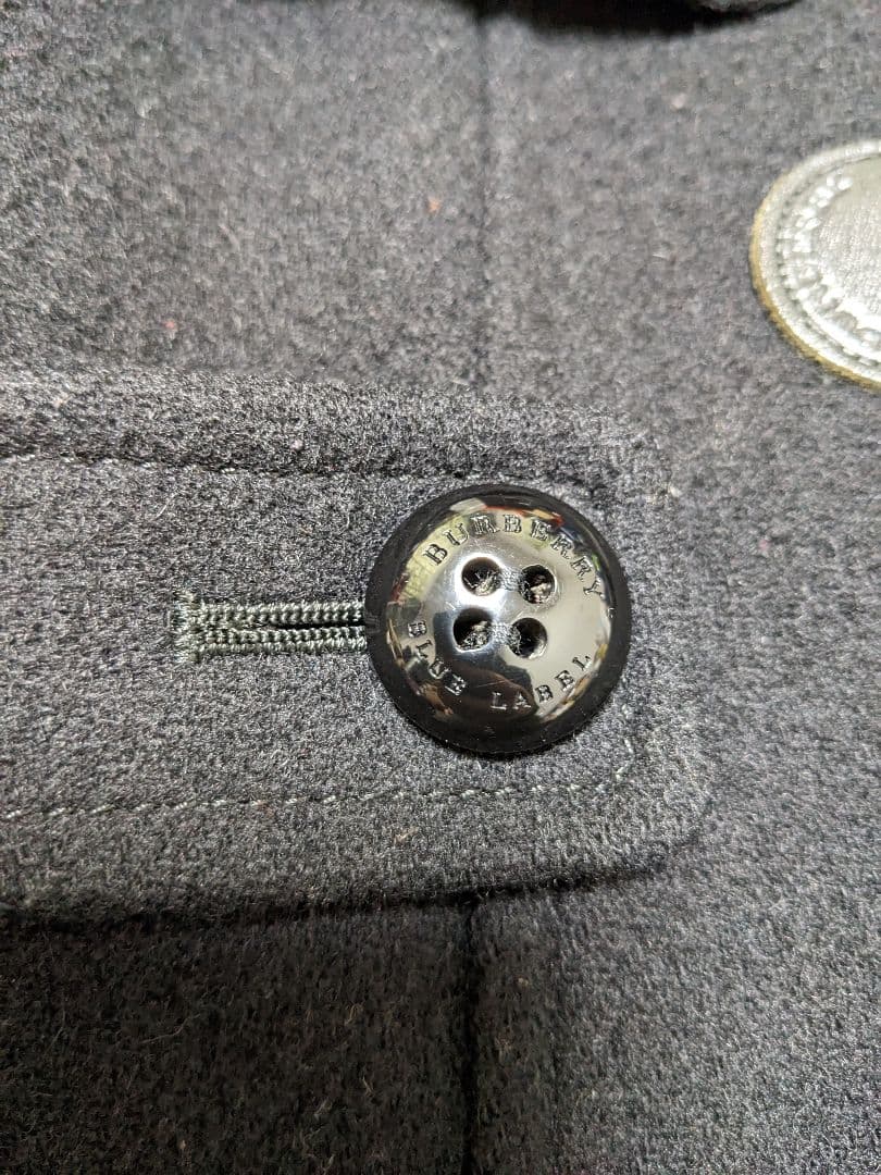 BURBERRY BLUELABEL ノバチェック ダッフルコート ブラック