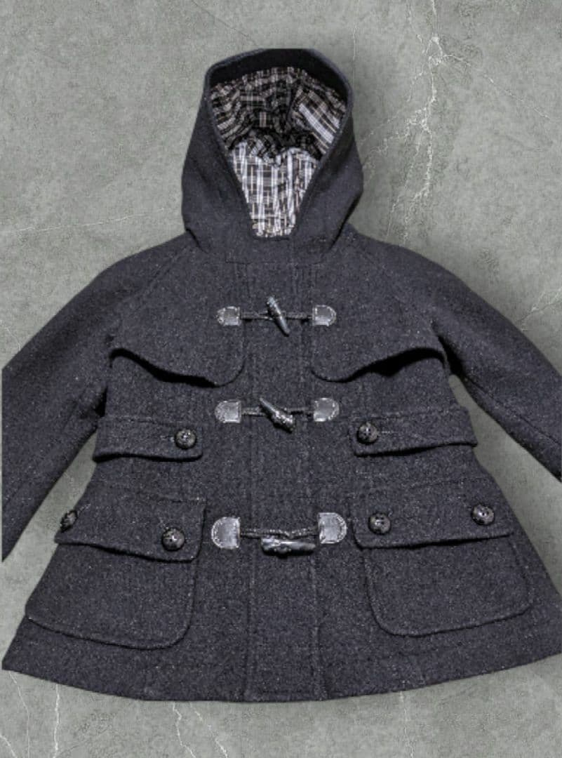 BURBERRY BLUELABEL ノバチェック ダッフルコート ブラック