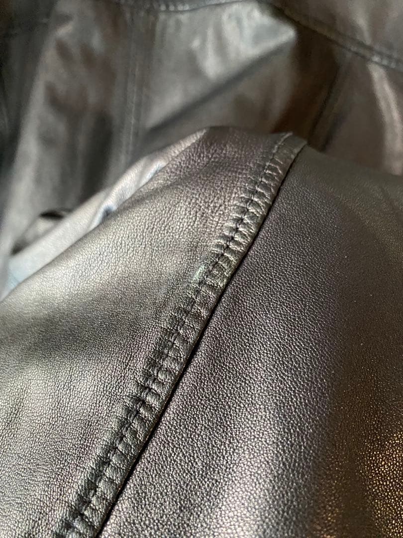 イタリア製 90s〜 BROGDEN シープスキン シングルライダースジャケット