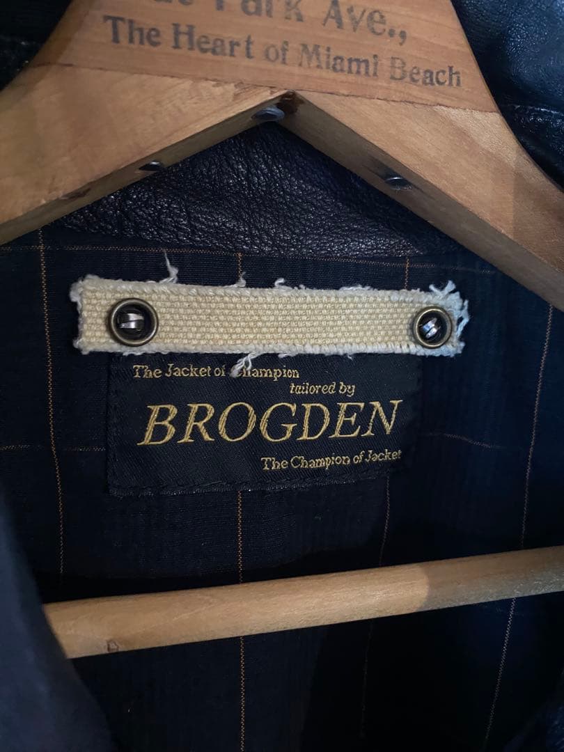イタリア製 90s〜 BROGDEN シープスキン シングルライダースジャケット