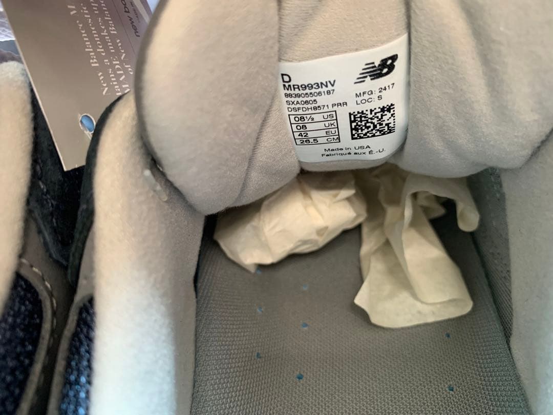 ニューバランス　MR993NV ネイビー　26.5 国内正規品　新品未使用