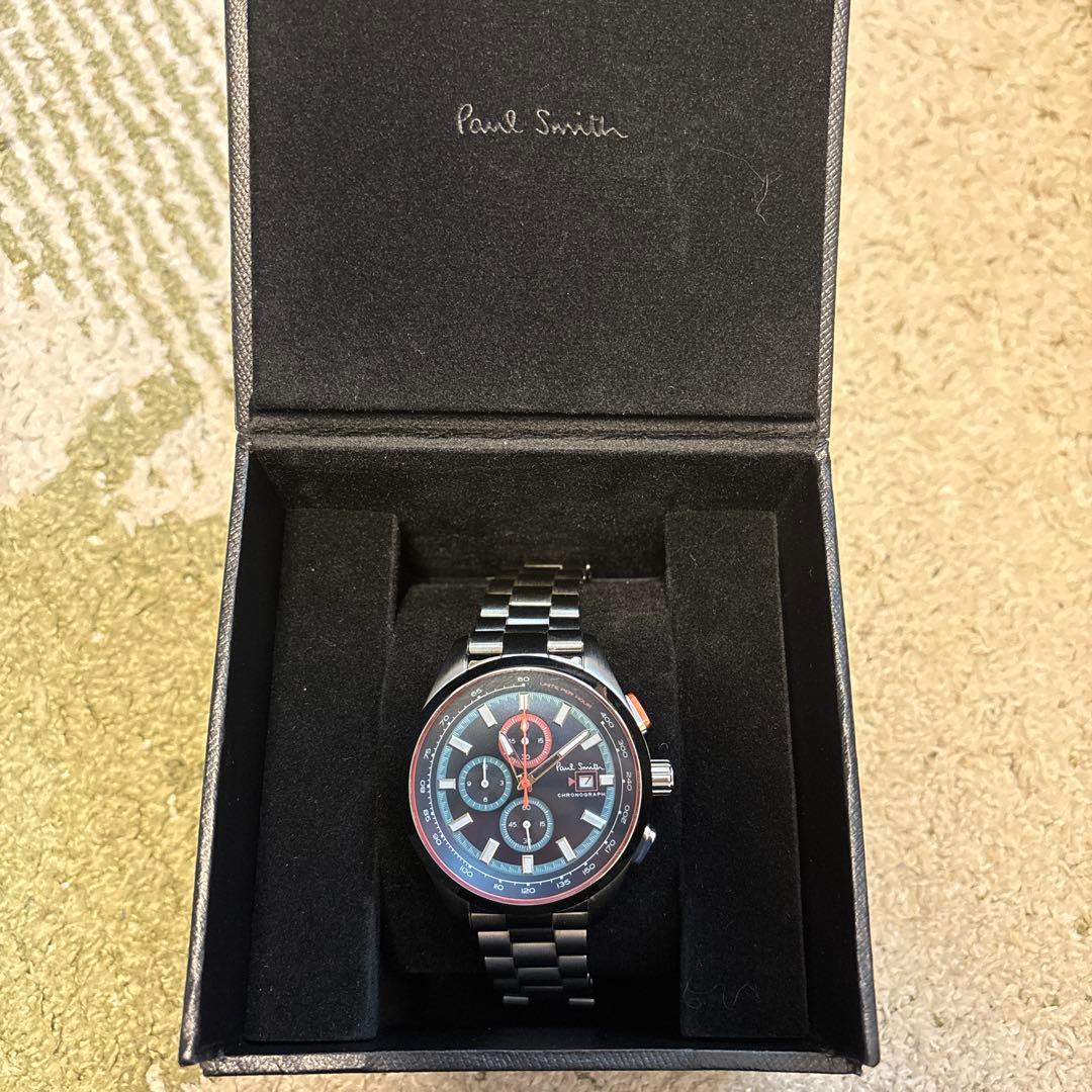 Paul Smith クロノグラフ腕時計 ブラック/シルバー