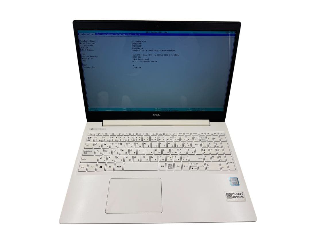 NECノートPC★ジャンク★第８世代★corei5★PC-SN164JFAF