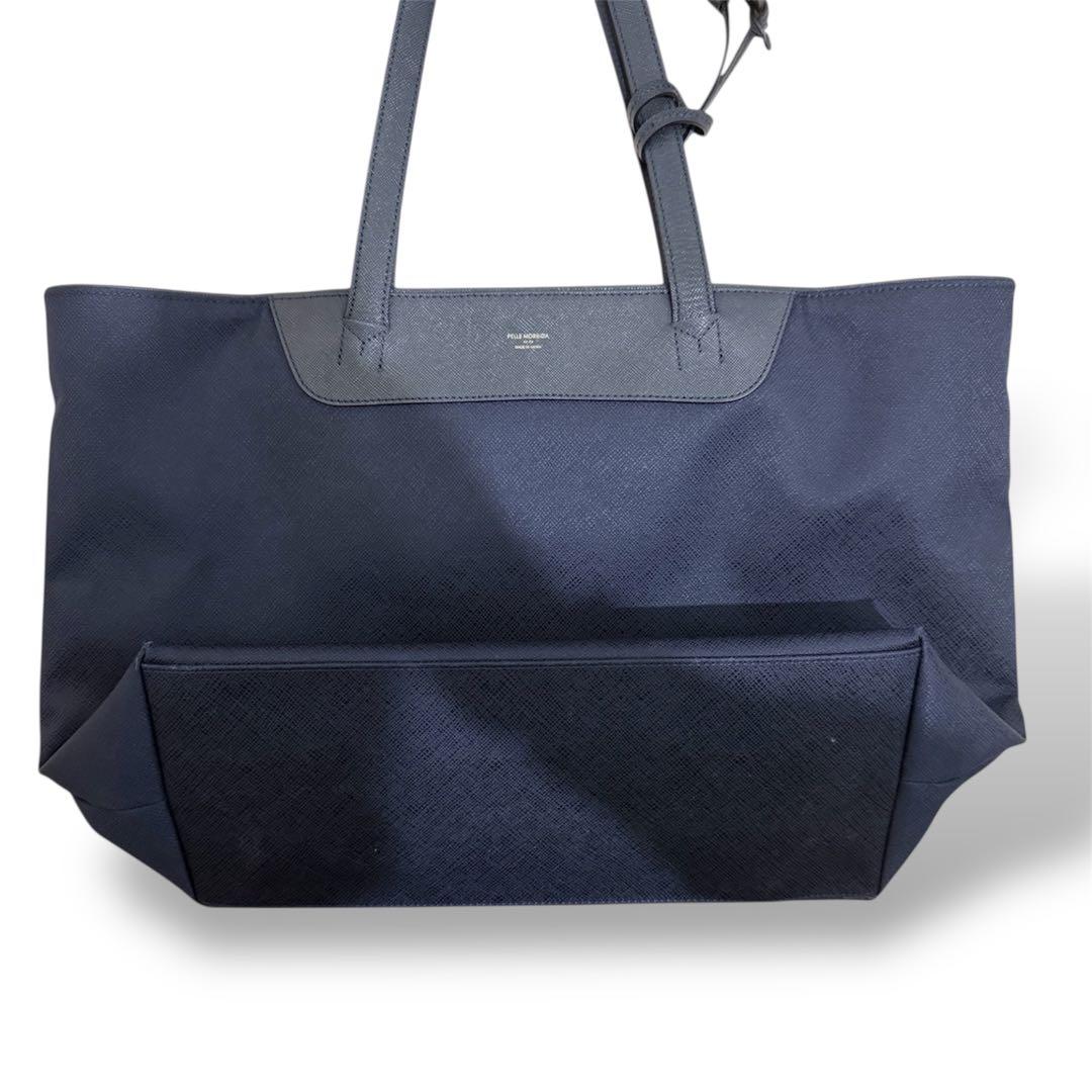 PELLE MORBIDA PMO-CA113 ネイビー トートバッグ