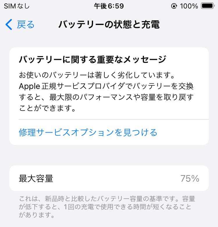 iPhone SE SE2 第2世代 第二世代 64GB 純正バッテリー 美品