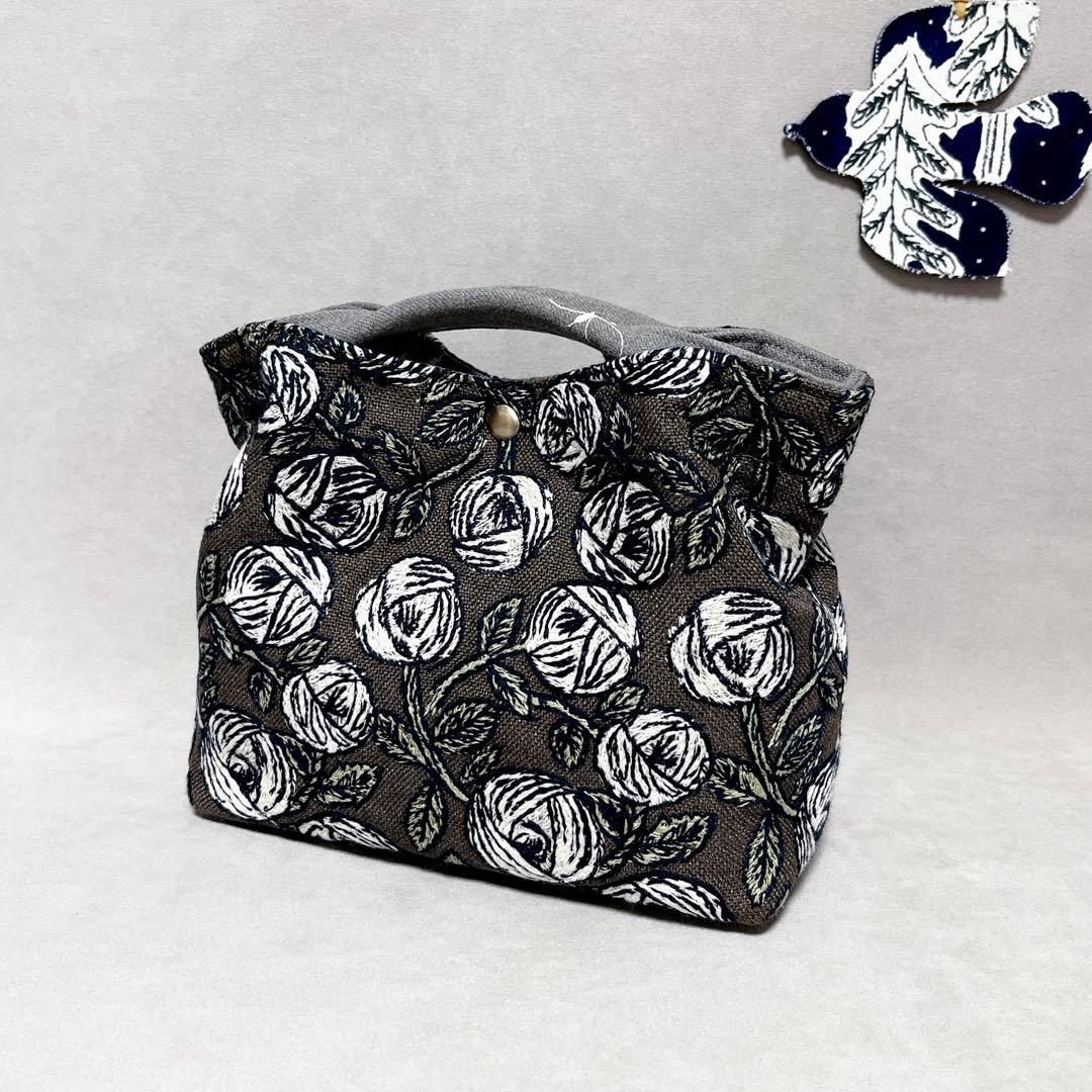 ハンドメイド　ミナペルホネン　くしゅっとトートバッグmini ⑅︎◡̈︎*