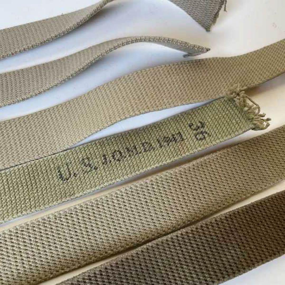 ビンテージ バックル無しウェブベルト長短19本セット+ストラップ2本セット