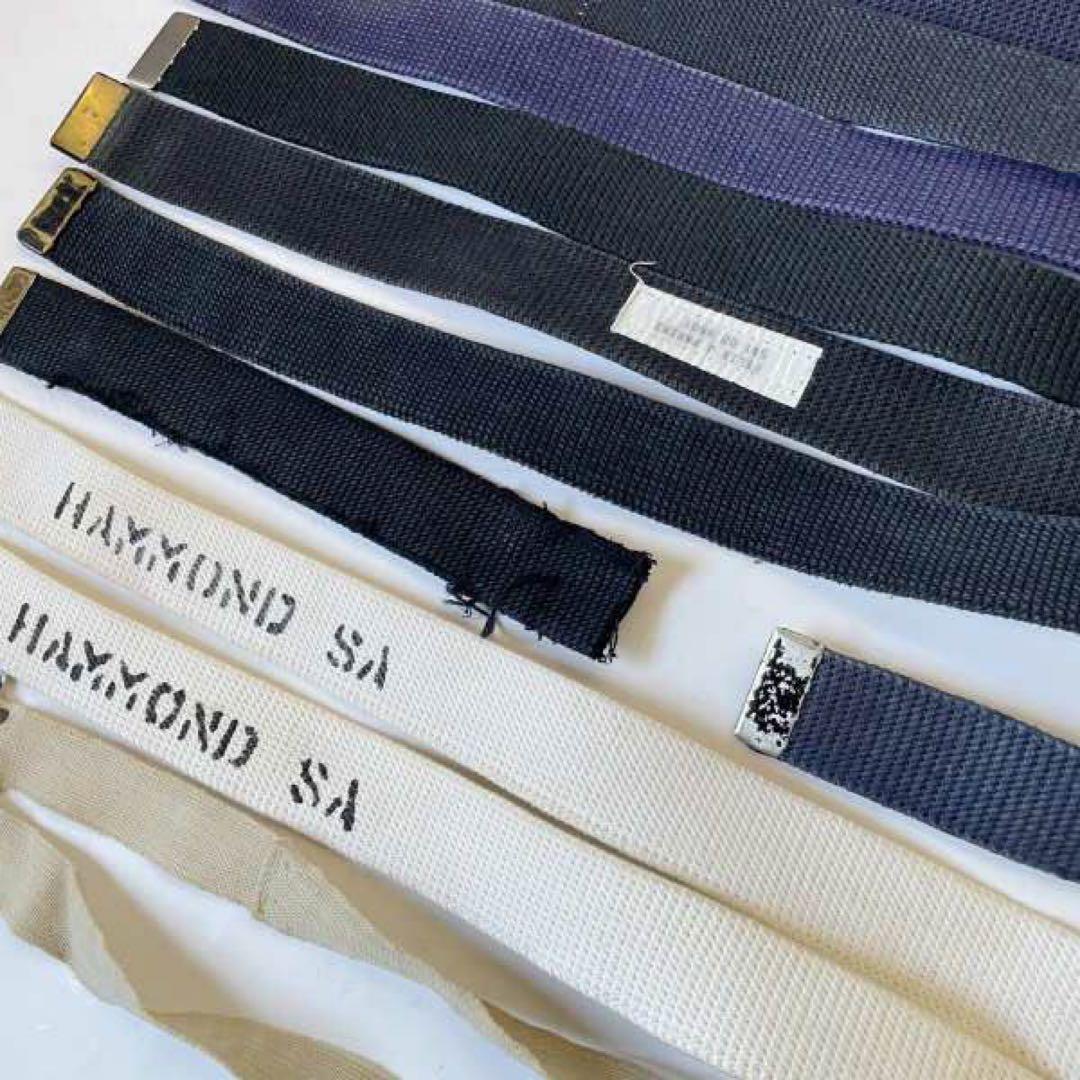 ビンテージ バックル無しウェブベルト長短19本セット+ストラップ2本セット