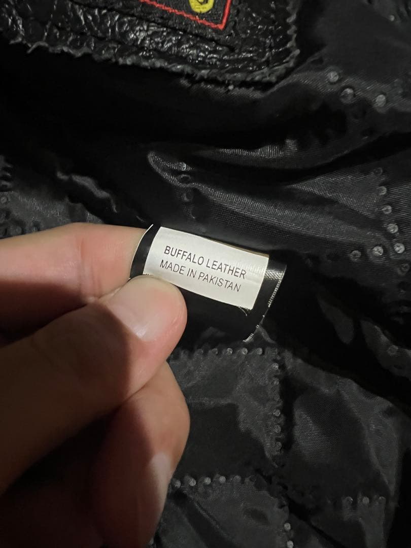 レザー シングルライダースジャケット 黒　バッファロー革　サイズ36