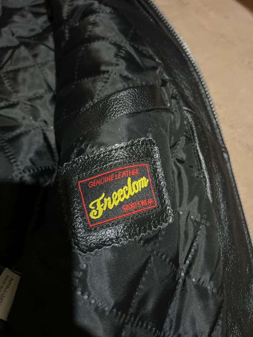 レザー シングルライダースジャケット 黒　バッファロー革　サイズ36