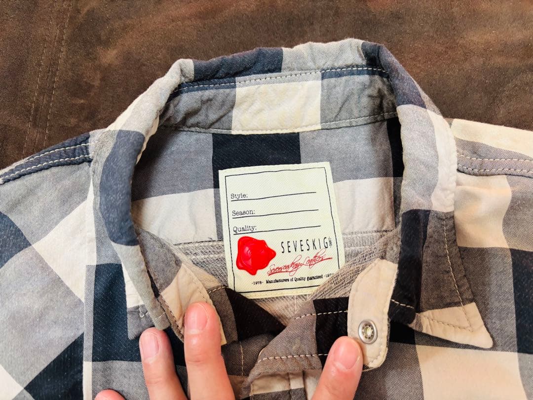 SEVESKIG チェックシャツ4点とベロア調キャップのセット