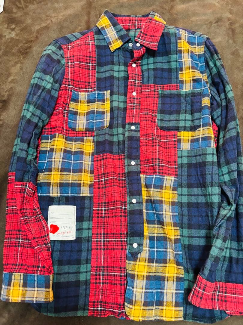 SEVESKIG チェックシャツ4点とベロア調キャップのセット