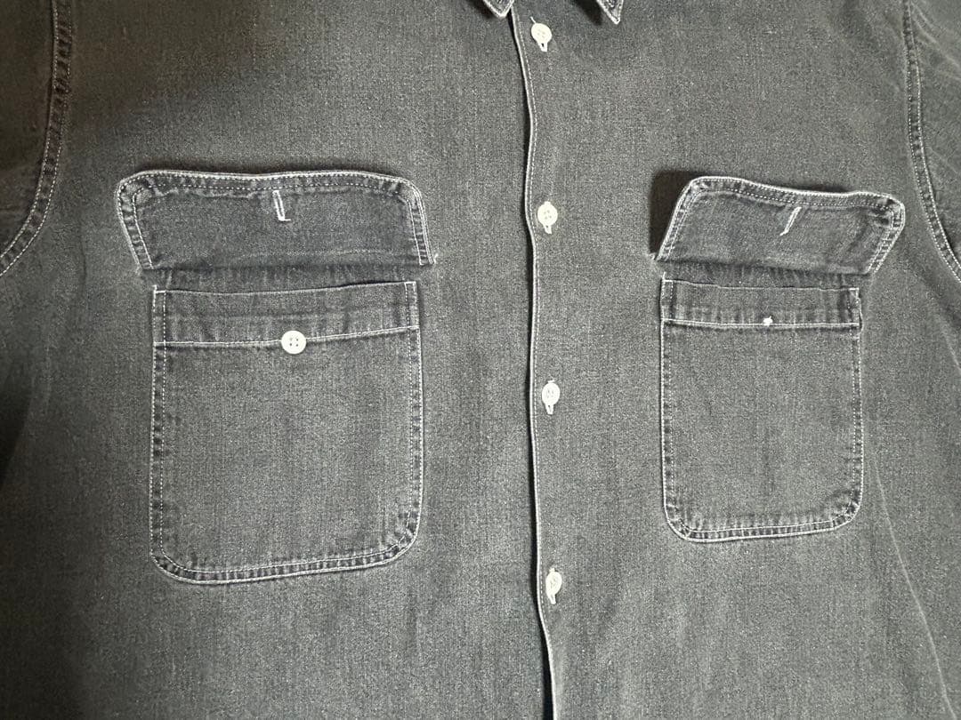 鬼*郎様 コムデギャルソンオム グレータグ デニムワークシャツ ヴィンテージ