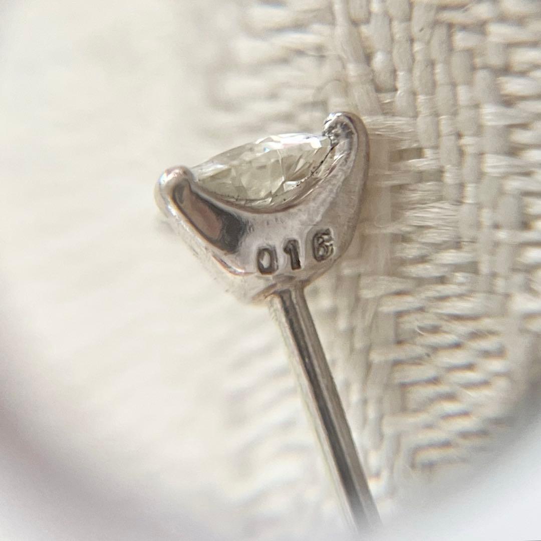 ピンクの猫さん❣️プラチナ ハートシェープカットダイヤ ピアス(片耳)