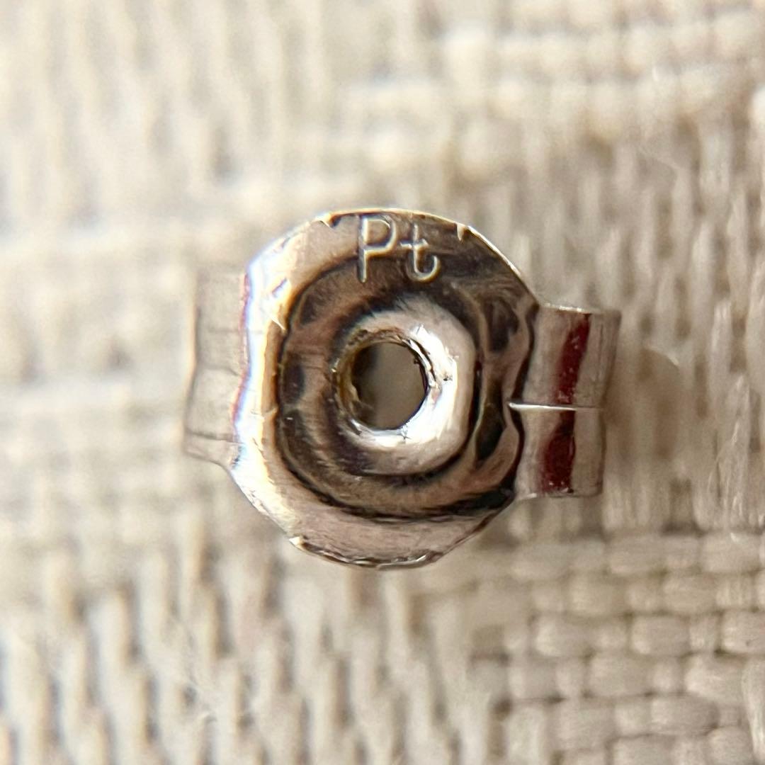 ピンクの猫さん❣️プラチナ ハートシェープカットダイヤ ピアス(片耳)