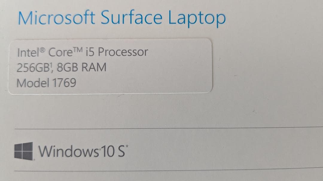 Surface Laptop 第一世代 8GB/256GB