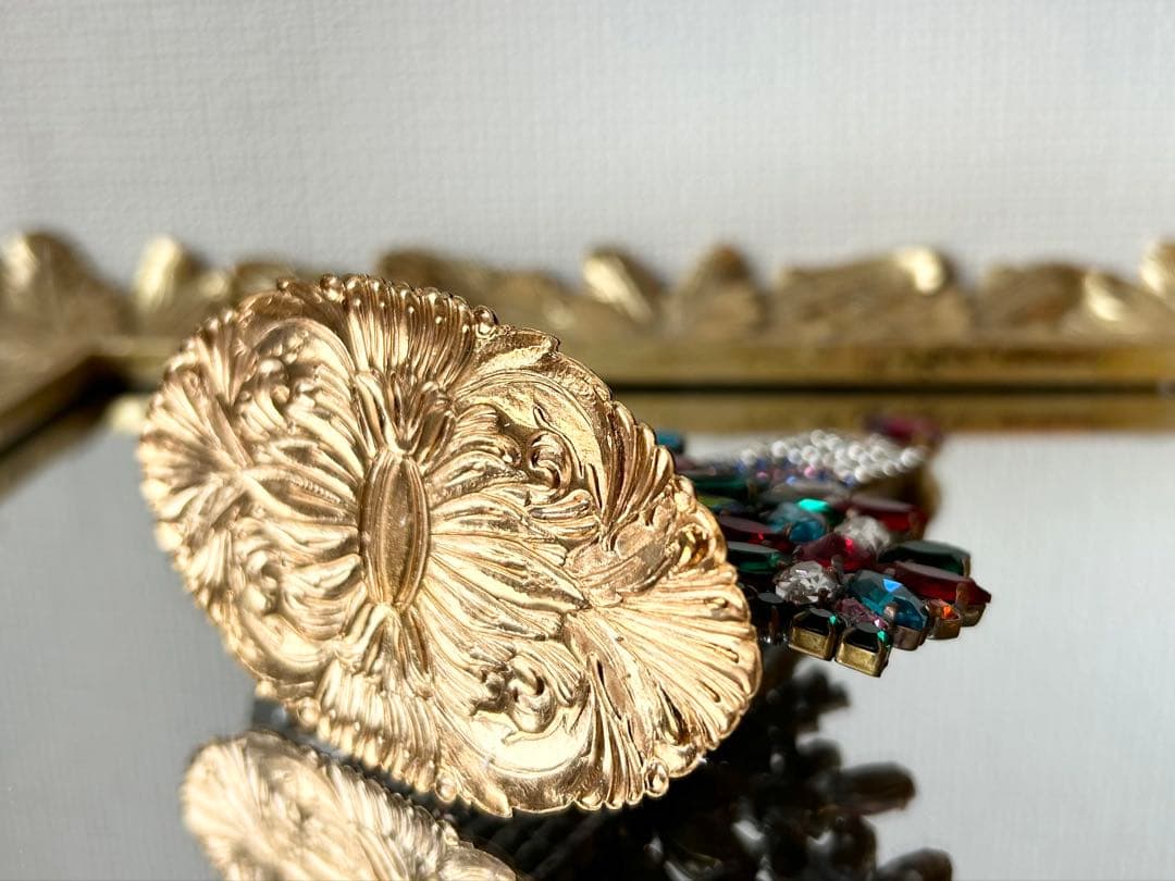 チェコガラス/ガラスツリー/キャンドル/卓上/クリスマス/ラインストーン/飾り