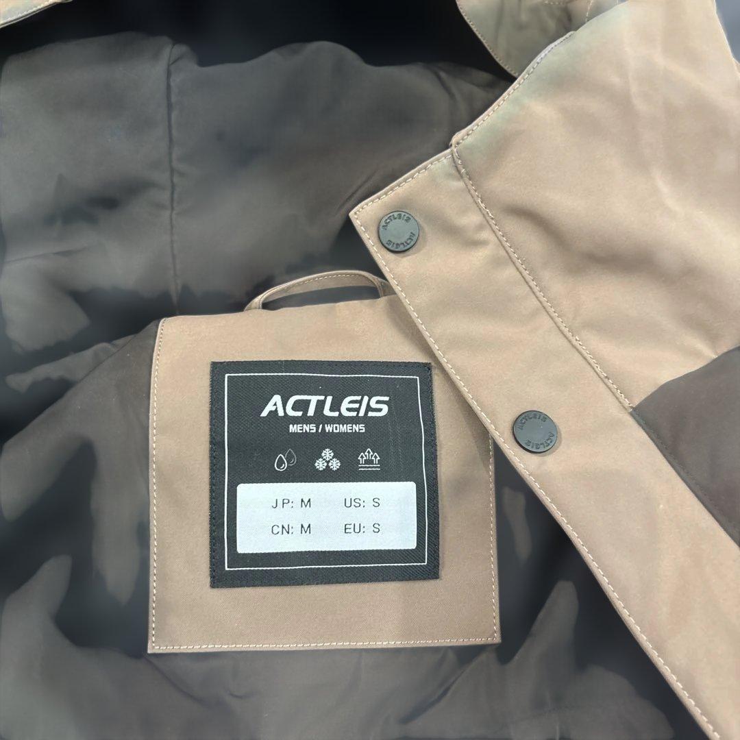 ACTLEIS アクレイス スノーボードウェア M上下 ジャケット新品 モカ