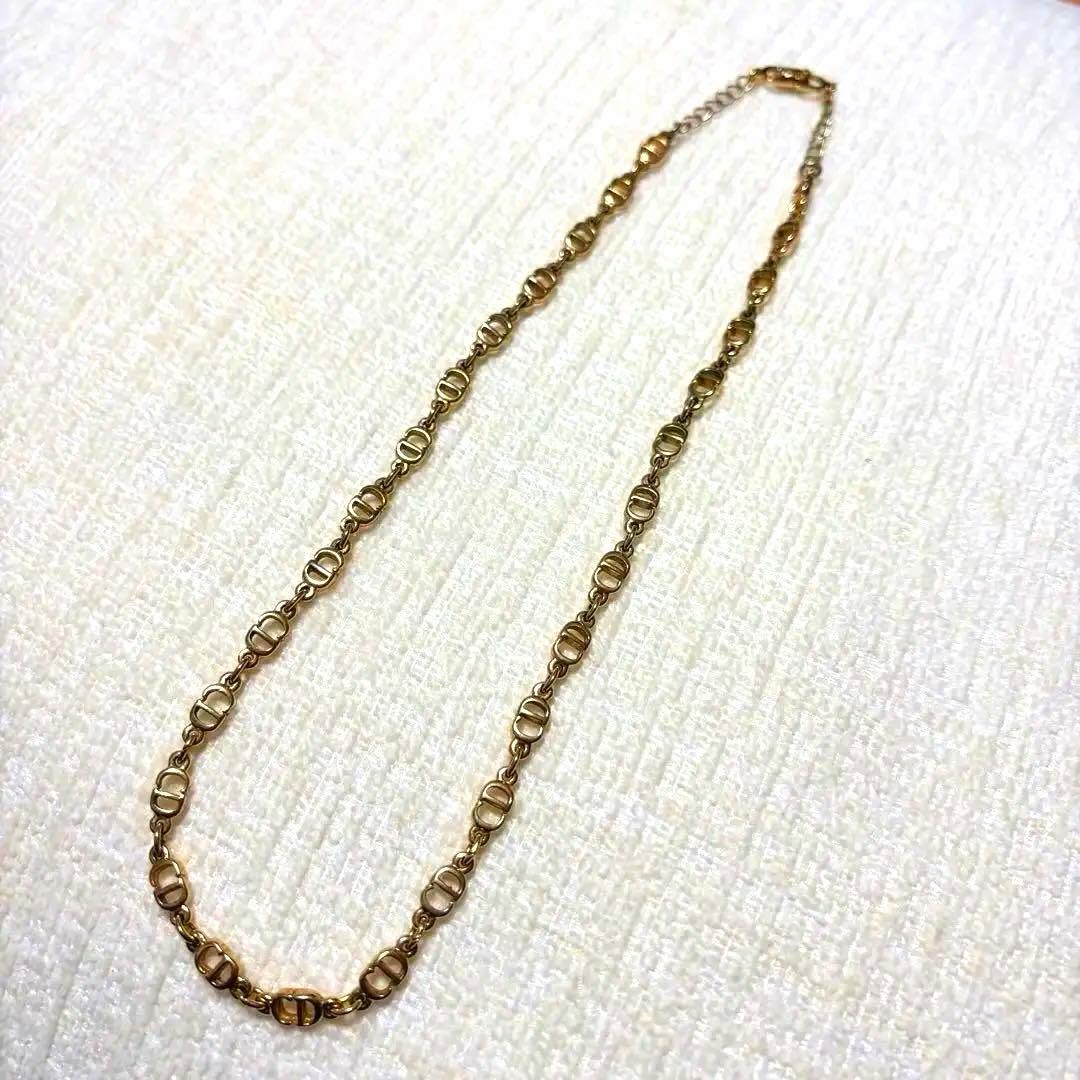 Dior ゴールドリンクチェーンネックレス 約47cm