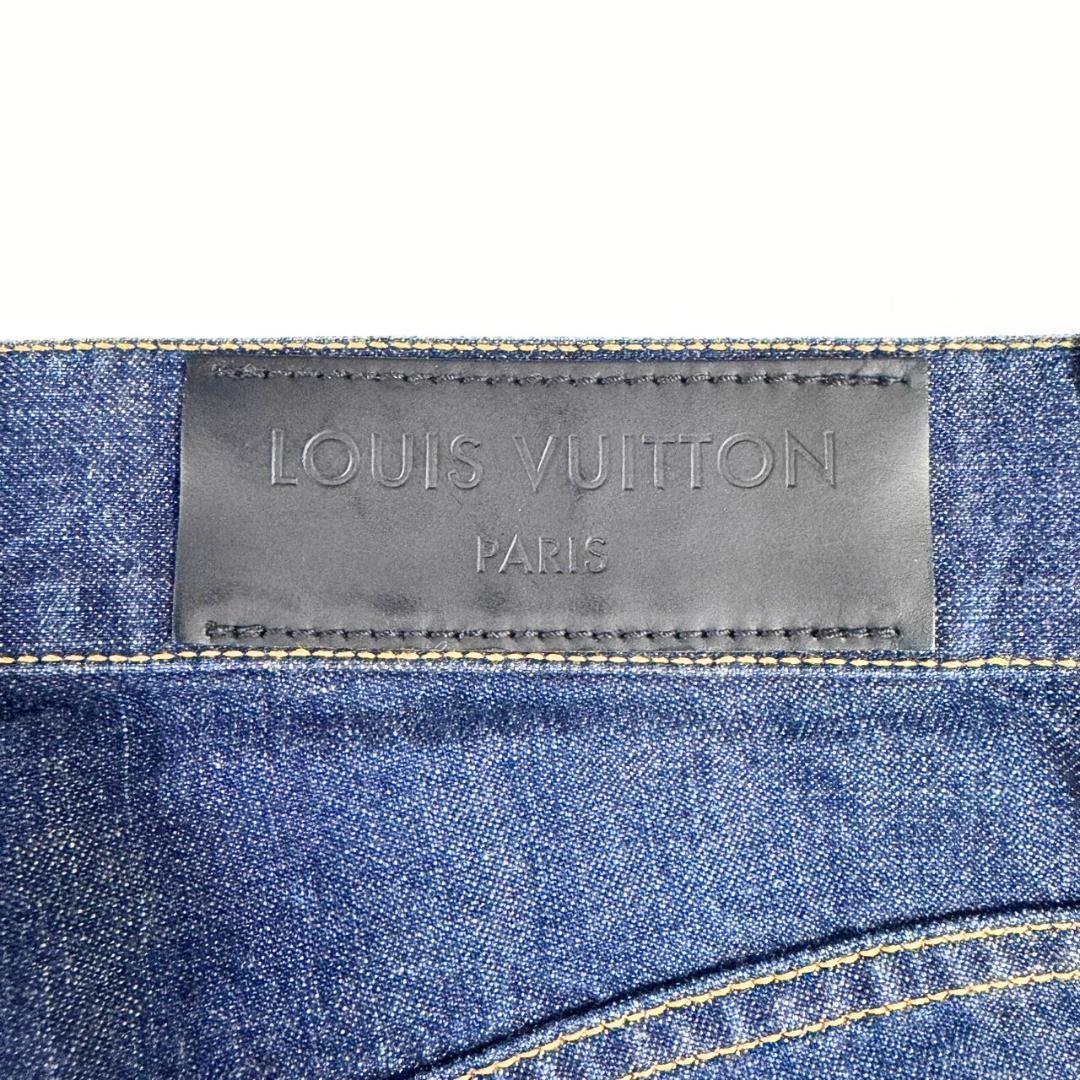 ルイヴィトン デニムパンツ LVロゴ モノグラム フラワー 38