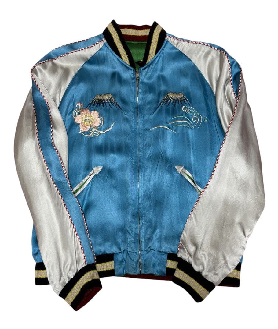 港商 SPECIAL EDITION 蝮×白蛇 リバーシブルアセテートスカジャン