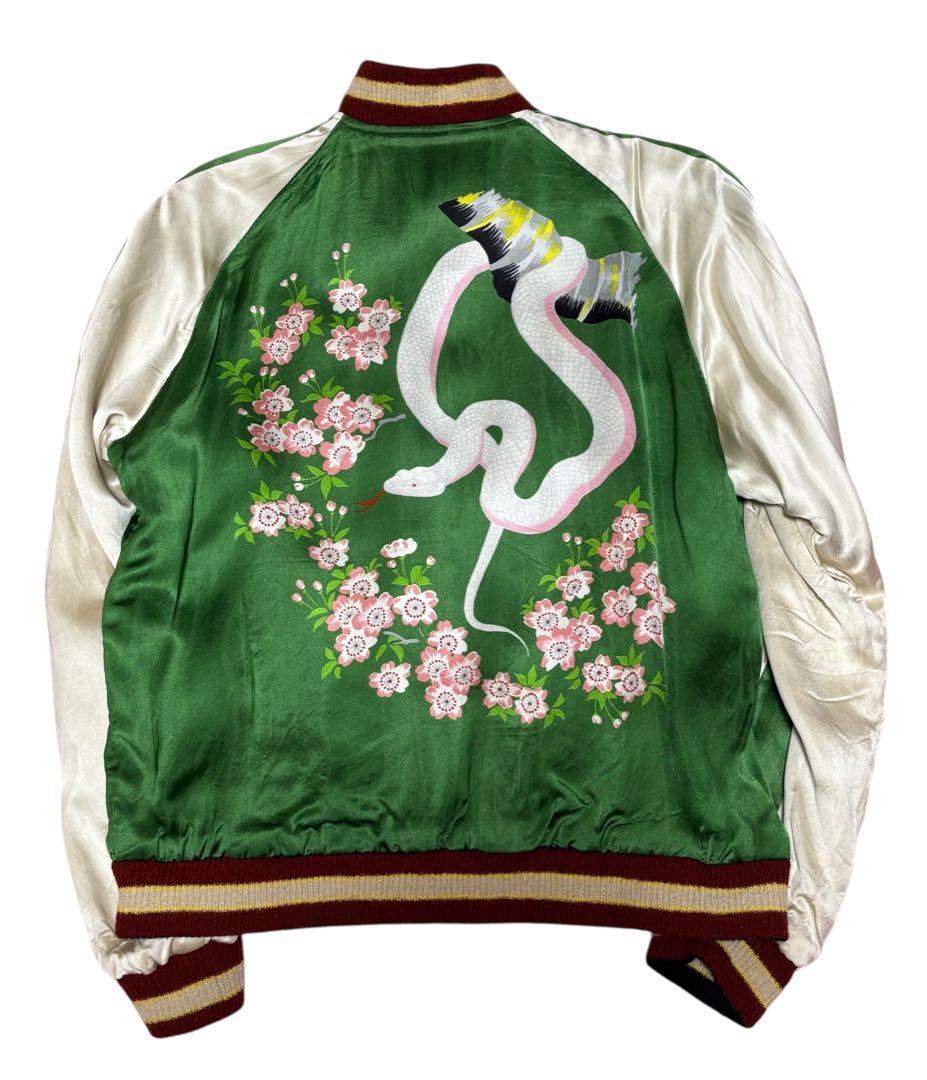 港商 SPECIAL EDITION 蝮×白蛇 リバーシブルアセテートスカジャン