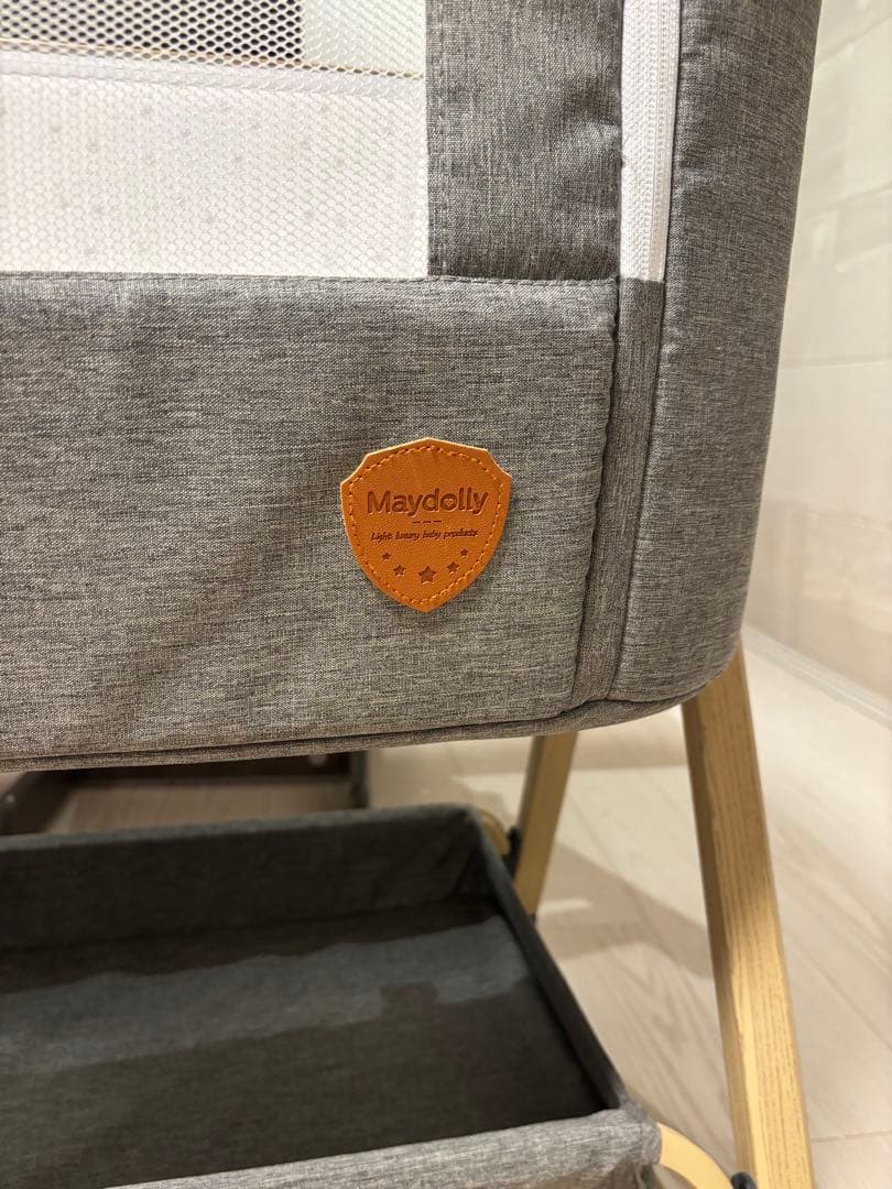 ベビーベッド グレー playkids Maydolly