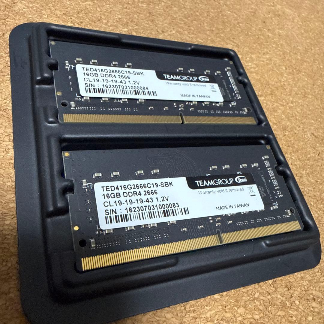 メモリー TEAM DDR4 32G(16G*2) SO-DIMM