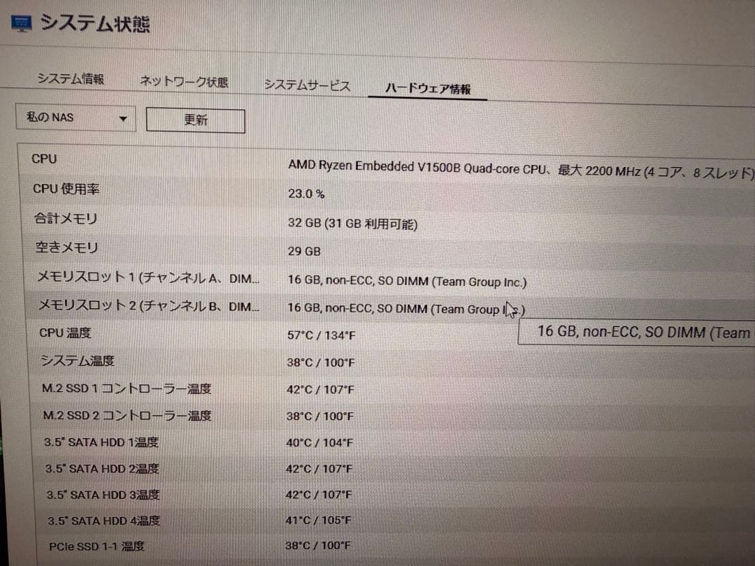 メモリー TEAM DDR4 32G(16G*2) SO-DIMM