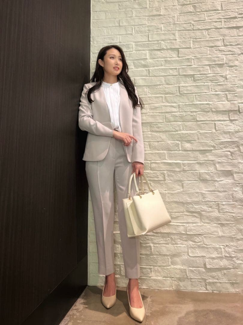 プラステ　トリアセブレンド　ジャケットパンツセット　ベージュ