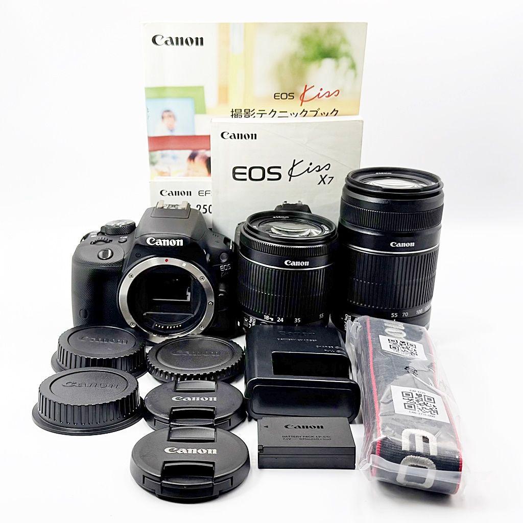 キヤノン EOS Kiss X7 ダブルズームキット 一眼レフ カメラ 中古